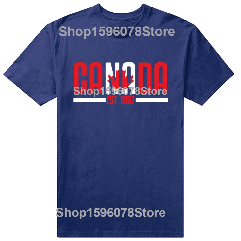Funny Canada Maple Leaf Heartbeat T Shirts Cotton Streetwear Short Sleeve Gifts Mens Fashion Casual Loose Canadian T Shirt