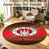 Round Rug Custom NameFC St. Pauli Pattern Non Slip Carpet Home Floor Decor