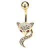 Gold Zircon Belly Button Rings - Hot-Selling Piercing Jewelry