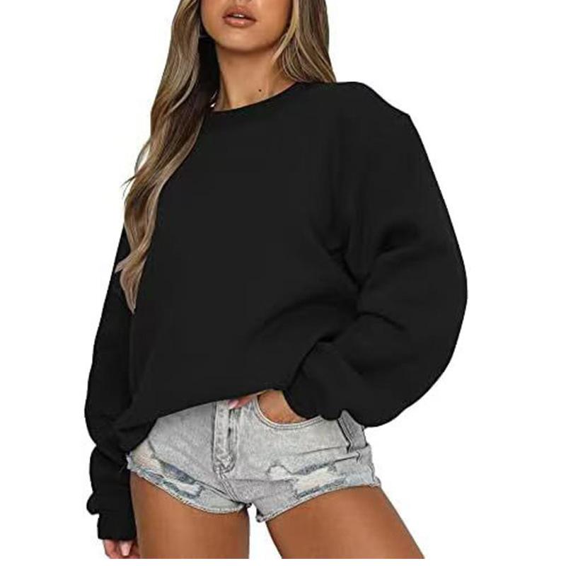 Women's Casual Fashion Round Neck Long Sleeve Sweatshirt