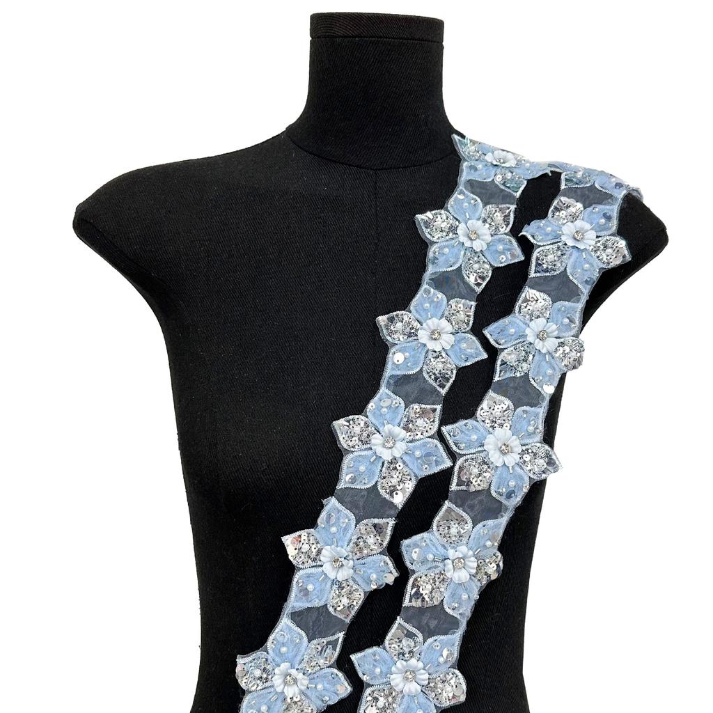 8Cm Three-Dimensional Flower Nail Diamond Sequin Lace Diy Bag Shoes And Hats Accessories Clothing Decorative Lace Accessories