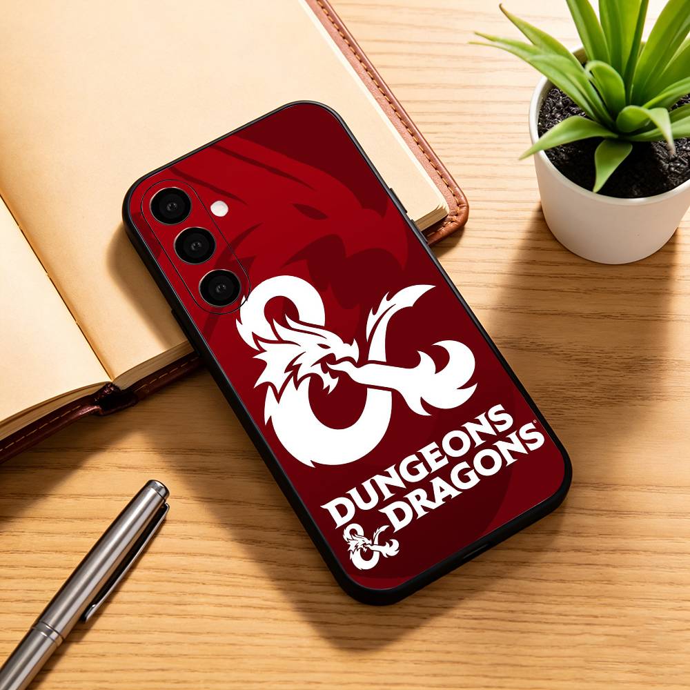 D-dungeons and D-Dragons Phone Case For Samsung Galaxy A73,A72,A71,A70,A53,A52,A51,Others Soft Black Cover