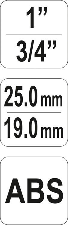 Universal connector for 1/2 and 3/4 taps YT-99814 YATO