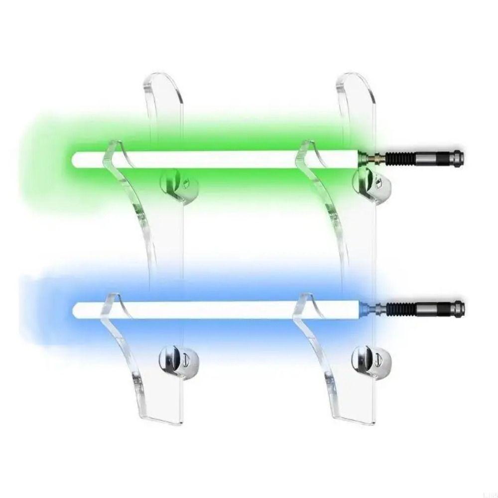 2Pcs Decorative Desktop Support Holder Acrylic Lightsaber Hang Rack  Lightsaber
