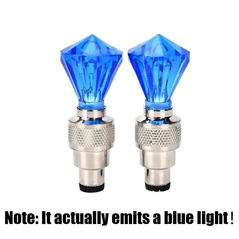 

Cycling Equipment Gemstone Bicycle Valve Light Vibration Type Tire Light for American and French Valve Stem