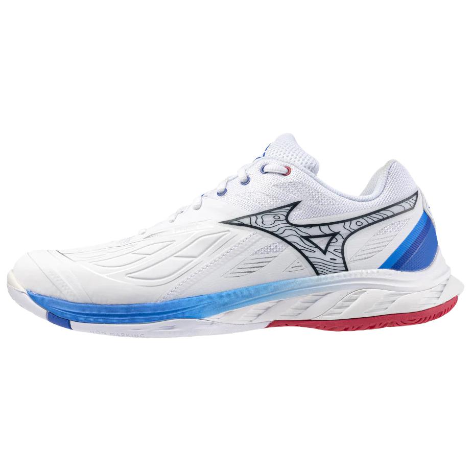 

Mizuno Wave Fang 2 Wide Белые Темно-синие Унисекс Кроссовки Васильковый 71GA231330 42