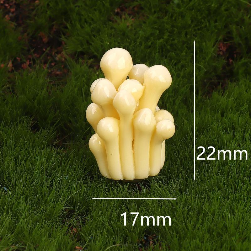 Mini Resin Mushroom Ornaments Micro Landscape Decor Dollhouse Miniature Mushroom Model For Fairy Moss Garden Diy Bonsai Decor
