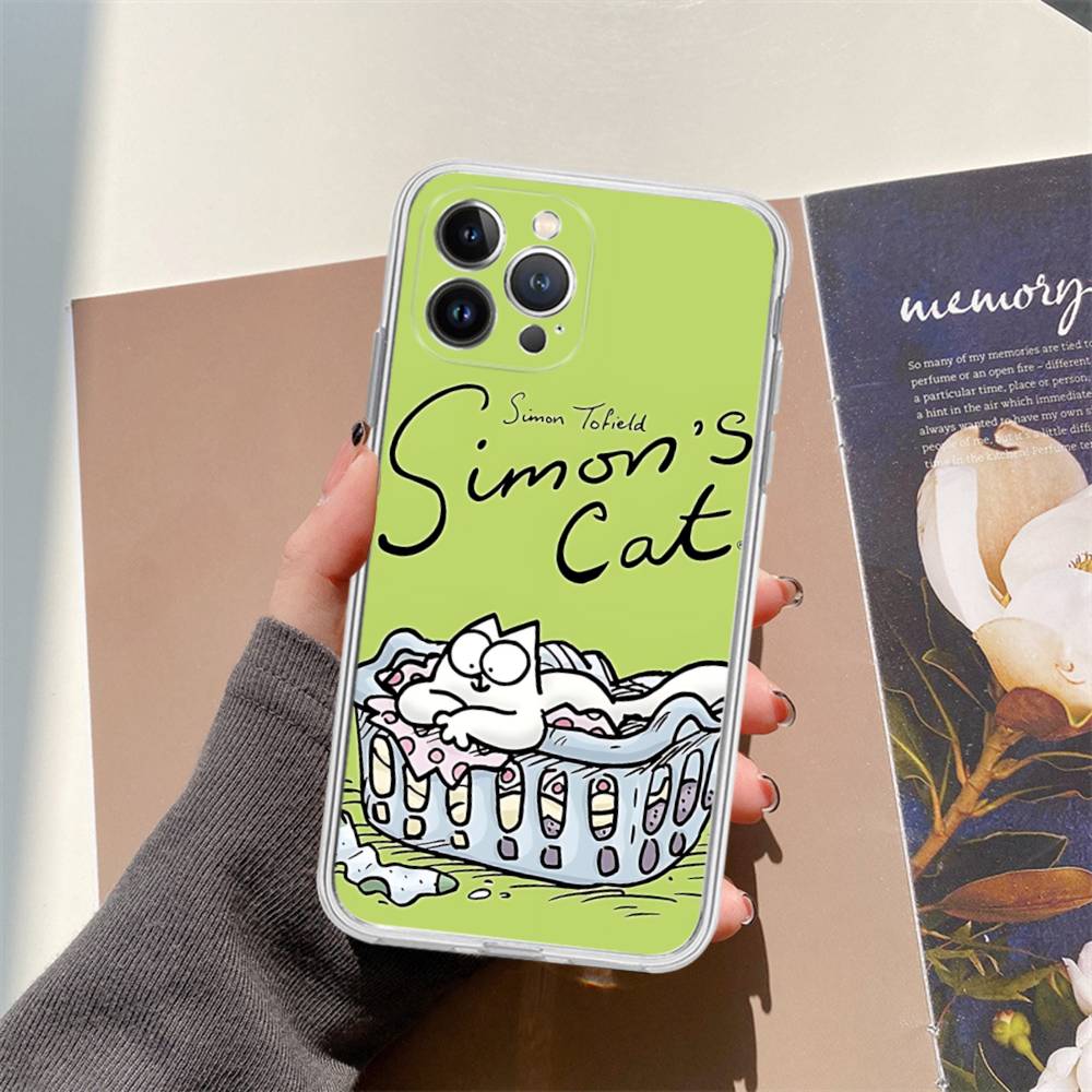 

Comedy Animated S-Simons Cat Transparent Soft Phone Case For IPhone 15 12 14 16 17 13 Plus 11 Pro Max 13 Pro iPhone 13 pro