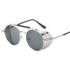 Modne Retro Steampunkowe Okulary Przeciwsłoneczne Męskie Markowe Designerskie Okrągłe Parowe Punkowe Metalowe Okulary Słoneczne Gogle Dla Kobiet UV400