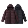 Vintage Loose Fit Cotton Padded Jacket Women Printed Round Neck Casual Coat