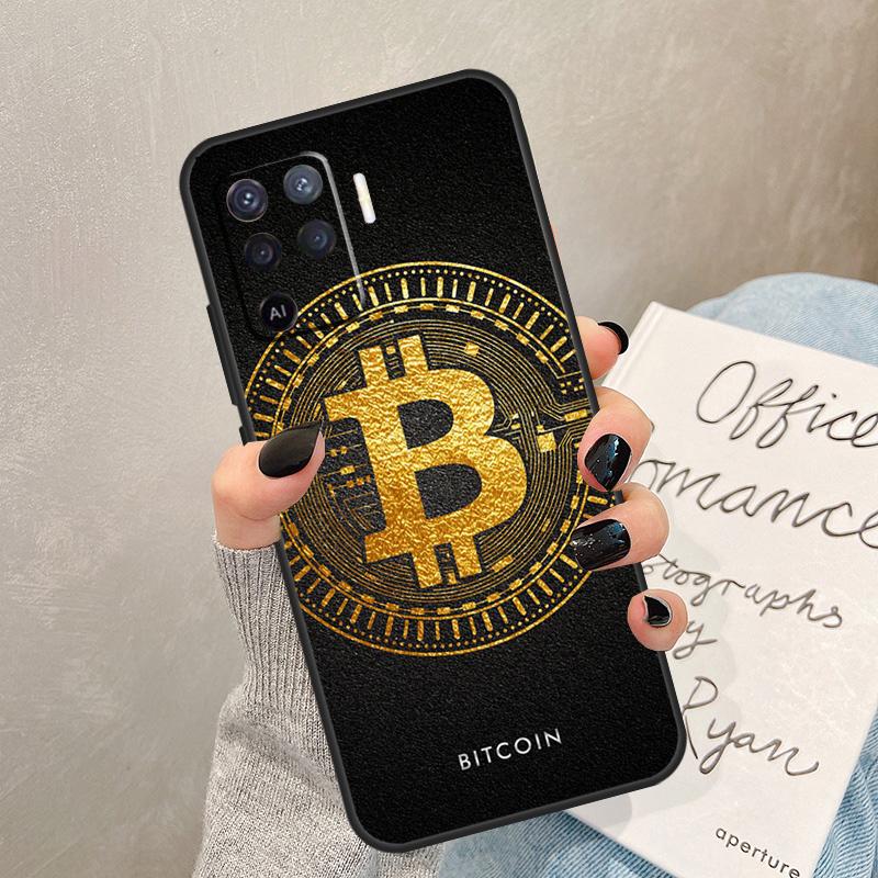 Bitcoin Case For Oppo A57 A17 A77 A18 A38 A58 A78 A98 A74 A54 A94 A80 A60 A40 A96 A76 A16 A15 A5 Pro
