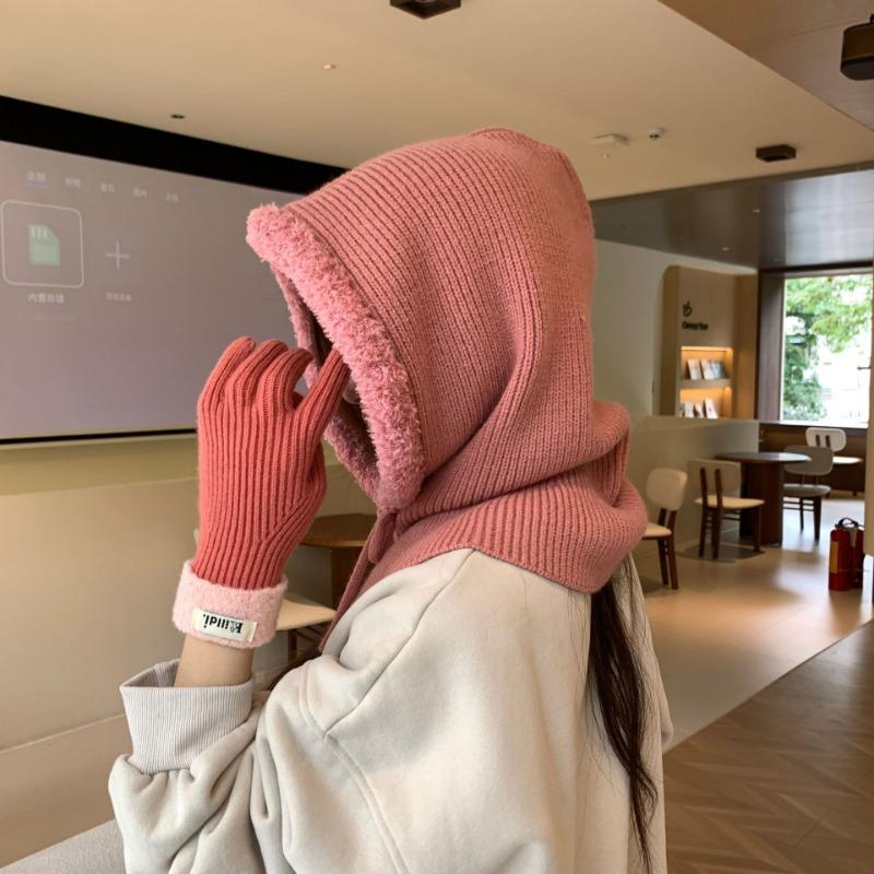 Winter new big head circumference hat women's snow doll high-end sense fluffy warm ear protection hat knitted thick wool hat