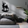 Handmade Deer Metal Wall Sculpture, Rustic Winter Home Decoration