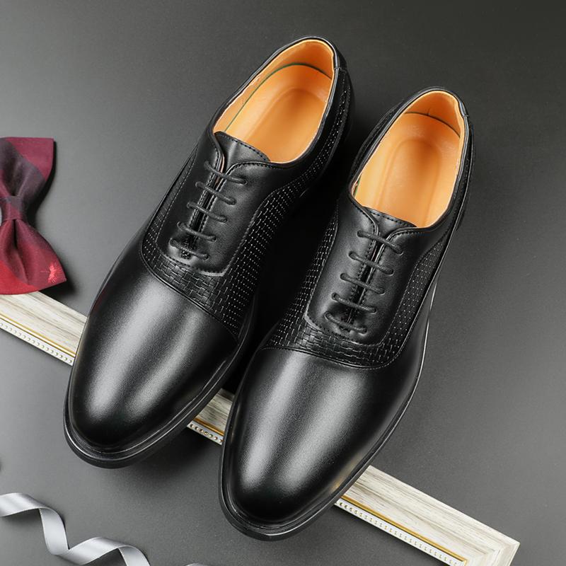 Fashion Brown Men Derby Shoes Lace-up Square Toe Men Dress Shoes Handmade Black Men Shoes  Zapatos De Hombre