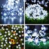 1pc 20/30/50/100 LED Solar Flower String Light Outdoor Cherry Blossom Fairy Lamp For Home Garden Patio Fence Yard Festival Decor