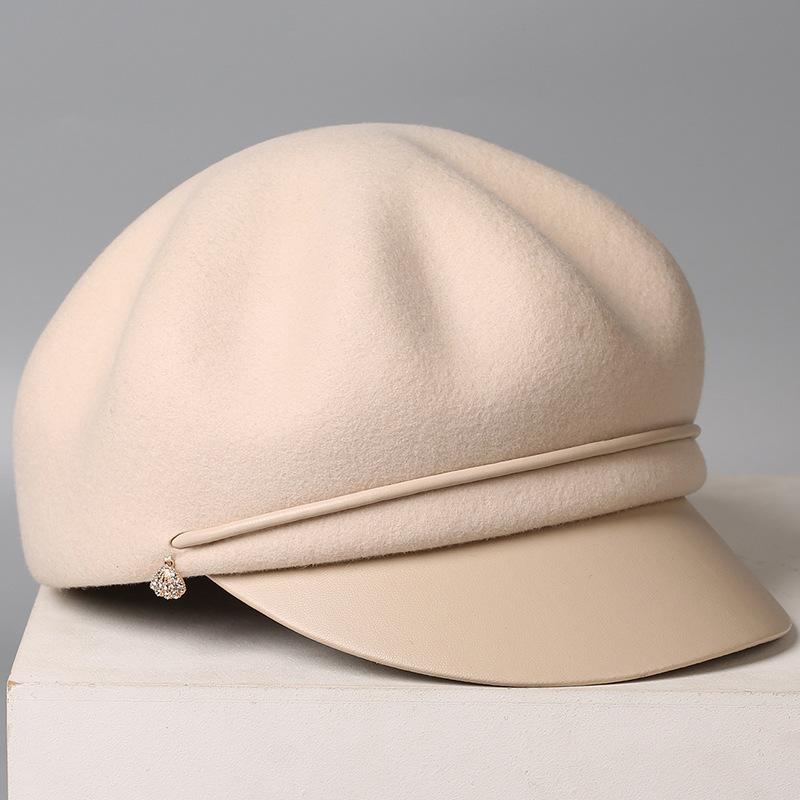 British retro woolen beret women's autumn and winter new elegant temperament rich daughter style painter hat