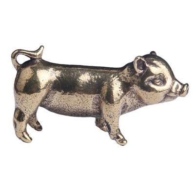 Brass Creative Small Bronze Pig Figurines Chinese Zodiac Pig Ornaments Metal Pendants Ornaments Desktop Decoration Home Decor