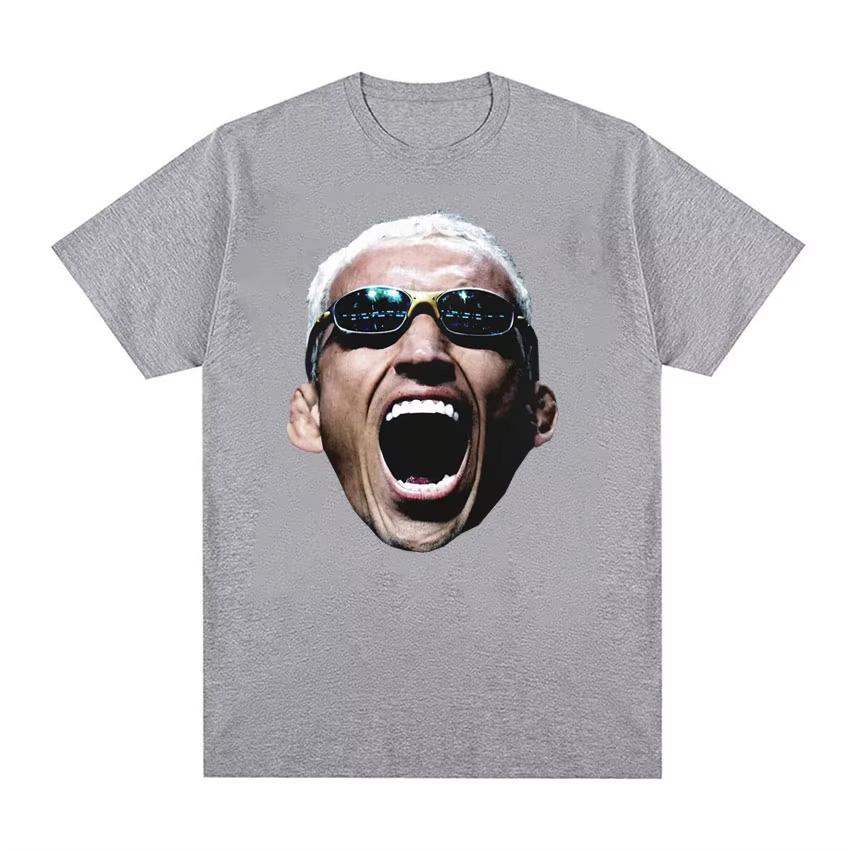 Limited Edition Charles Oliveira Large Face Pattern Tshirt Men Harajuku 2026 Springsummer Cotton Printed Shortsleeved top