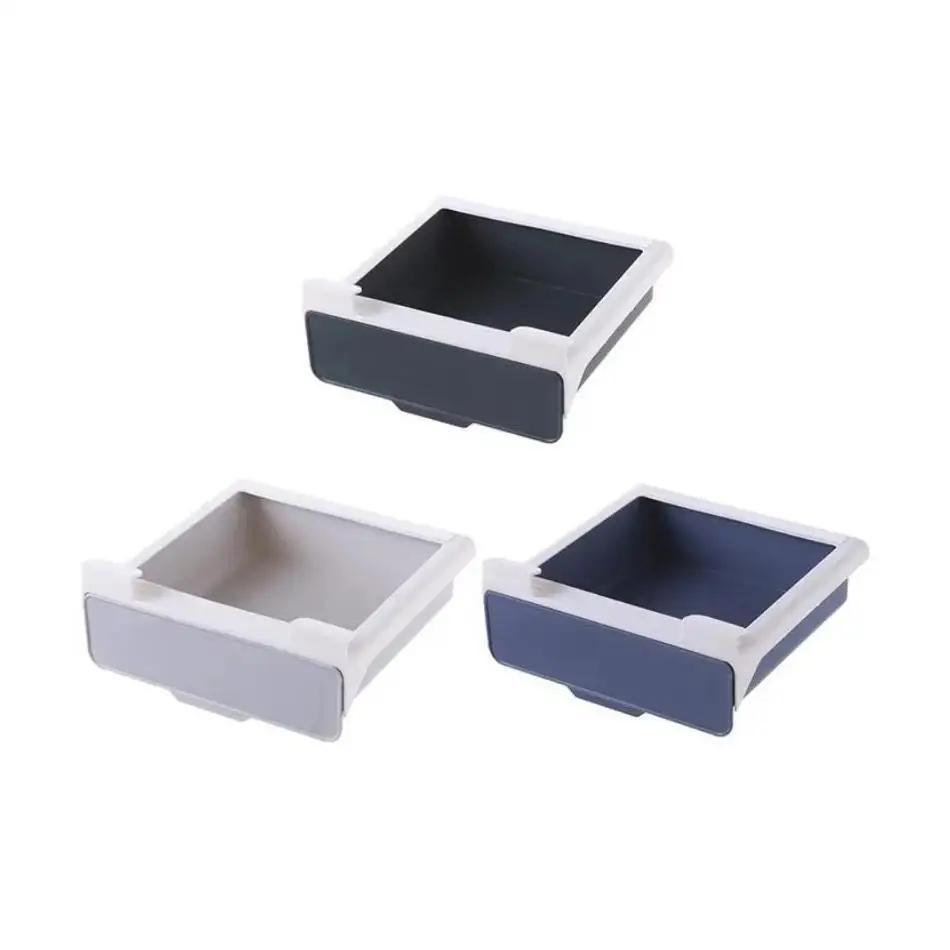 Aufbewahrungskörbe unter dem Tisch Kunststoff Hängeaufbewahrungsbox Geschirr Schreibtisch Gadgets Organizer Tablett Küchenorganisator