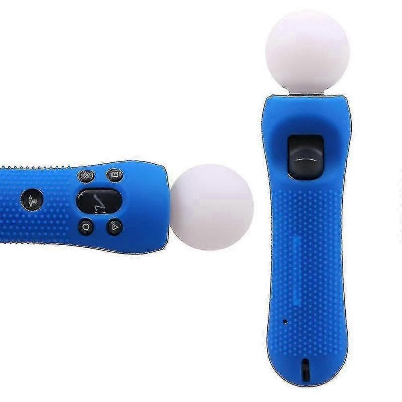 1 Pcs For Playstation Ps Vr Move Motion Controller Anti-slip Silicone Rubber Cover Protective Skin Case Black Blue Red Yalo