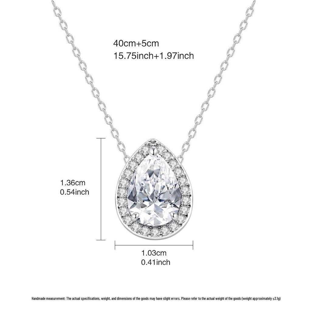 Jinse Zircon Water Drop Pendant Necklace: Minimalist Korean Choker for Women