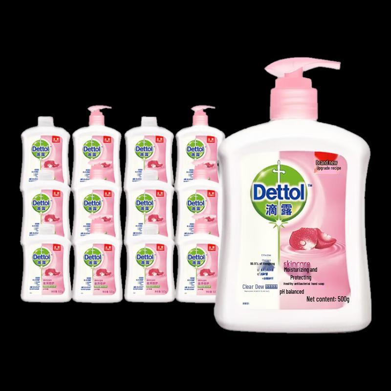 

Dettol Healthy Hand Wash, Moisturizing Care, Grain Scent, 500g x 12 Bottles