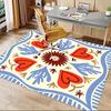 1pc Heart Pattern Area Rug Soft Flannel Floor Mat for Living Room, Bedroom and Carpet, Sofa Coffee Table Floor Mat, Decorative Rug q09