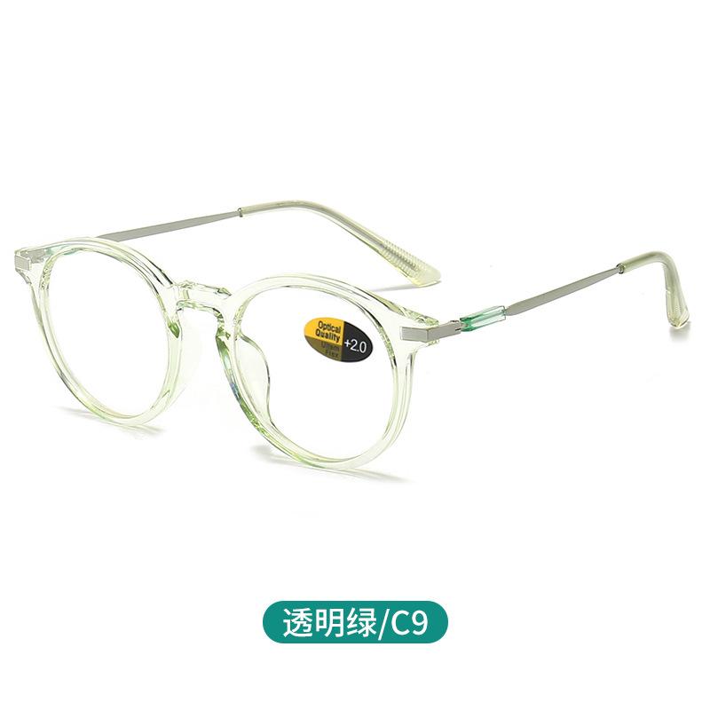 Modische Blaulichtschutzbrille Runde Lesebrille Presbyopie Brille Sehpflege +0,00 bis +4,00 13 Farben Damen Ältere