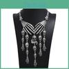 Retro Punk Skull Jewelry With Wavy Chain For Alternative Fashion Fans