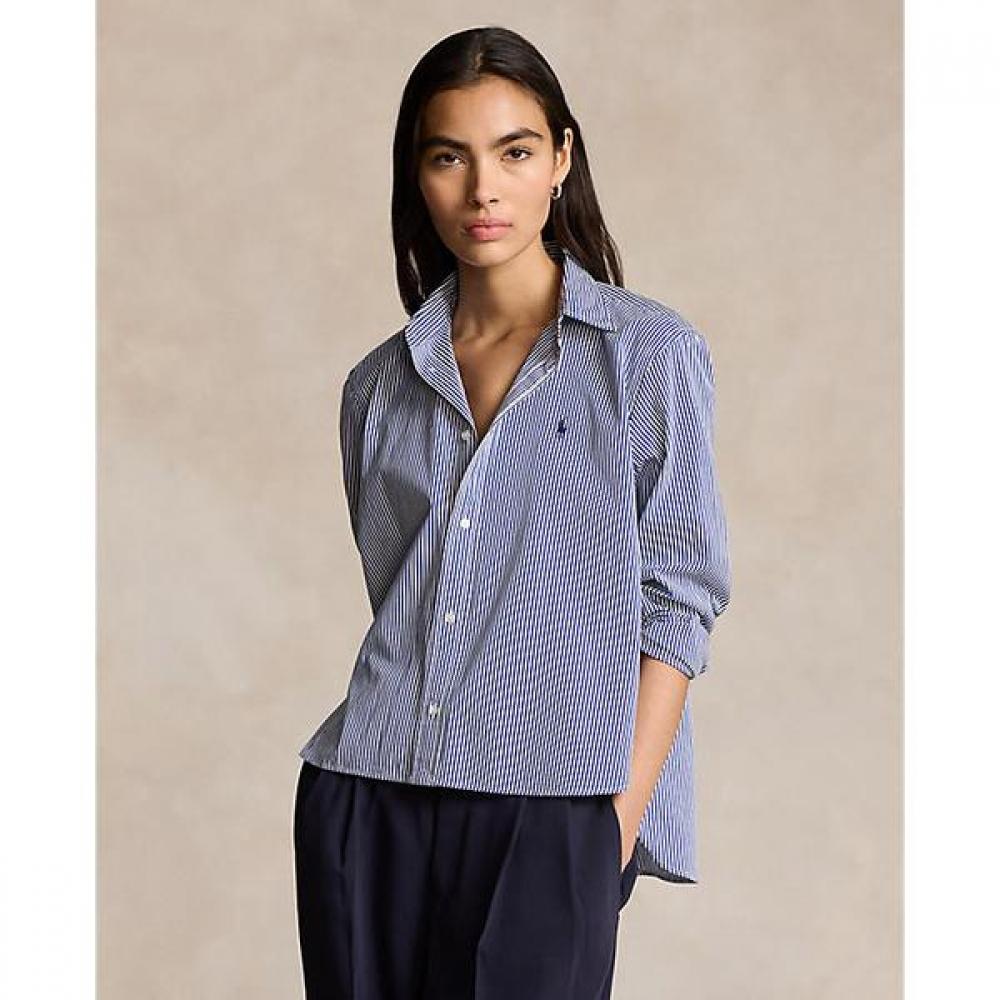 Polo Ralph Lauren Women S Striped Cotton Shirt  wmpoShtndo20325100 M