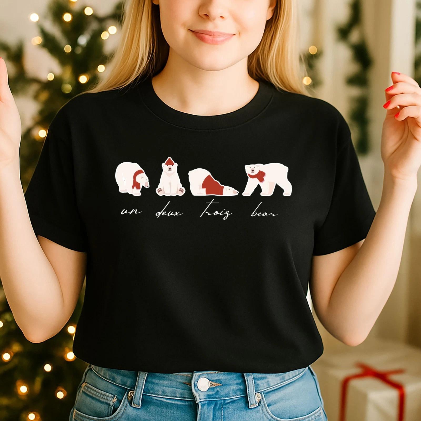 2025 Christmas unisex tshirt,Night before Christmas Family, Polar bear 2 (CH) M