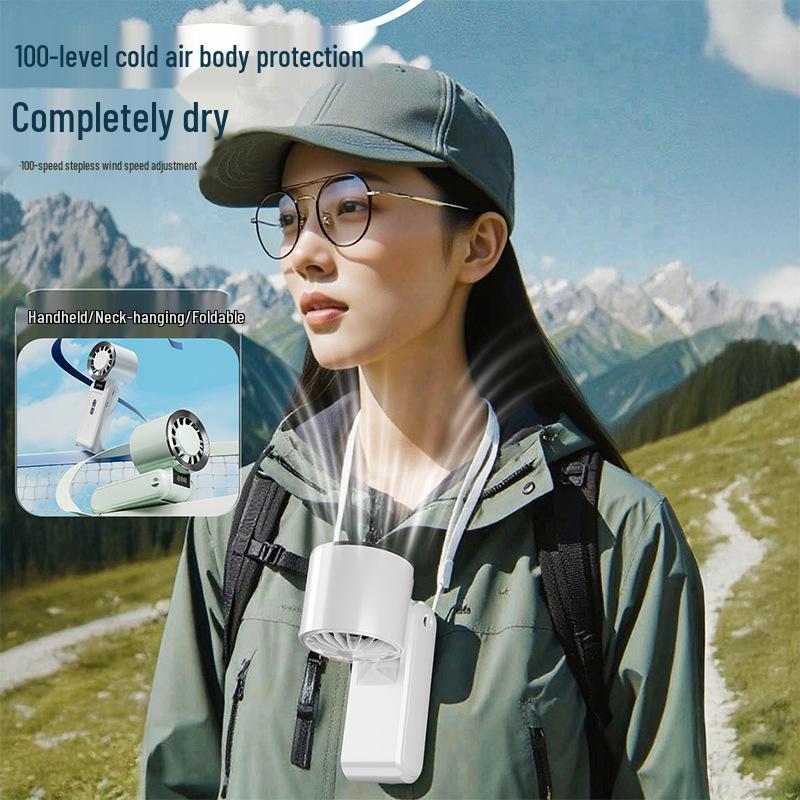 Rechargeable Handheld Turbo Ice Cooling Fan – Portable Electric Mini Fan