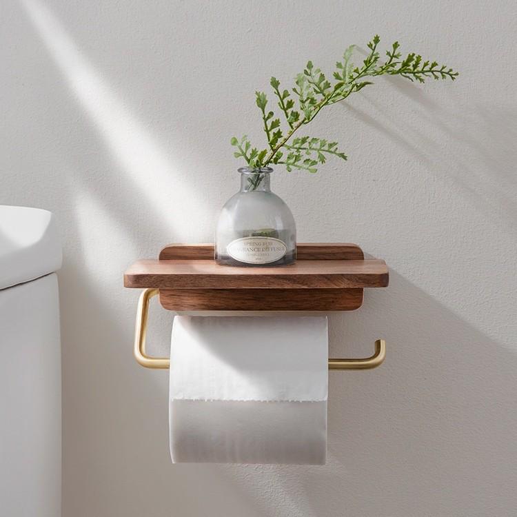 No-Punch Bathroom Tissue and Toilet Paper Holder Rack