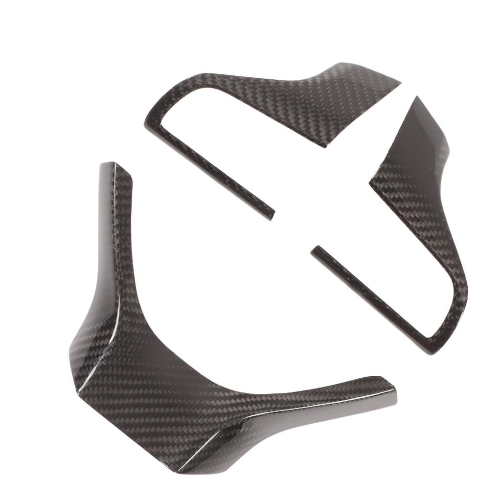 3pcs Dry Carbon Fiber Steering Wheel Panel Frame Trim Car Accessories Replacement for ES LX RX 2012‑2018