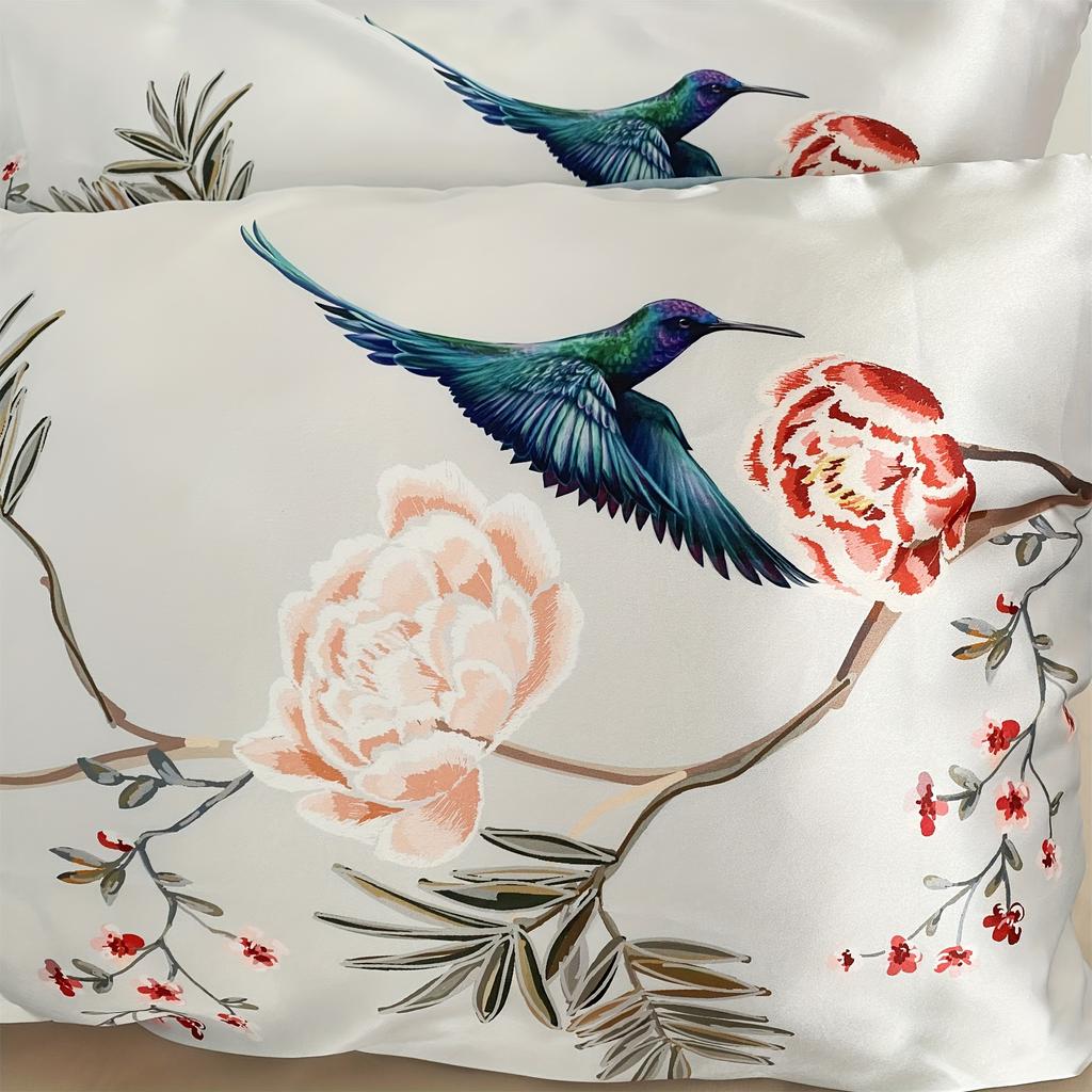 [Beliebte Wahl] 3D Digital Gedruckt Weich Glänzend Satin Schlafzimmer Dekoration Bettwäsche 2/3-teiliges Bettdecken- und Kissenbezug-Set