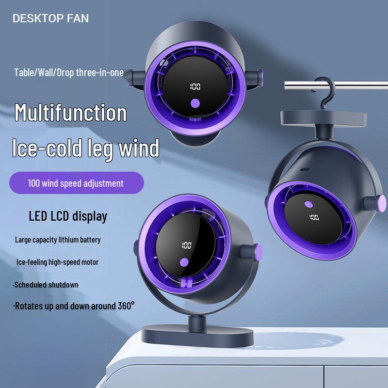 Smart High-Speed Portable Desktop and Hanging Fan with Digital Display