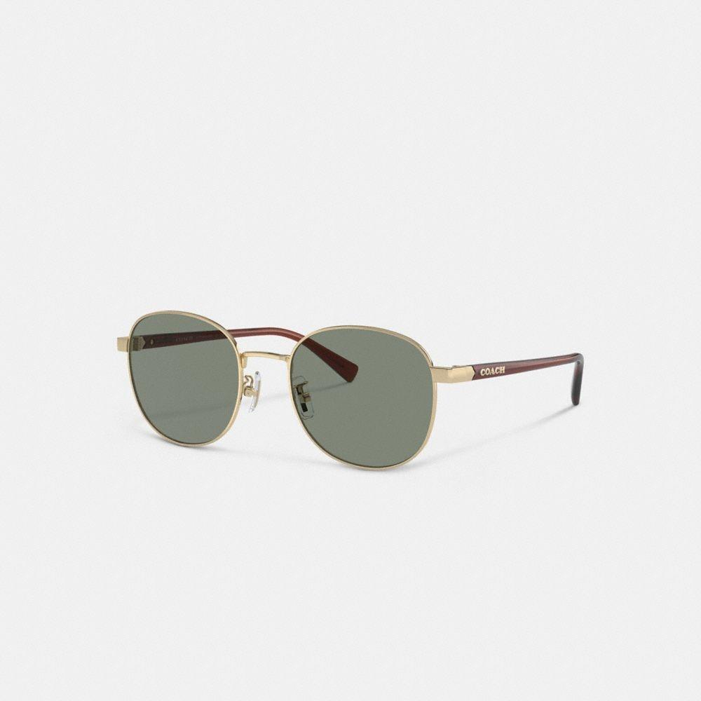 

Coach Metal Round Sunglasses Cl909 Gold Green