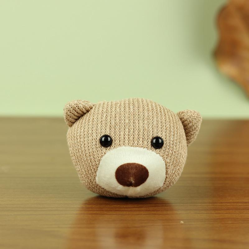 Cuddly Teddy Bear Head Plush Decoration Soft Short Plush With Pp Interior Cotton