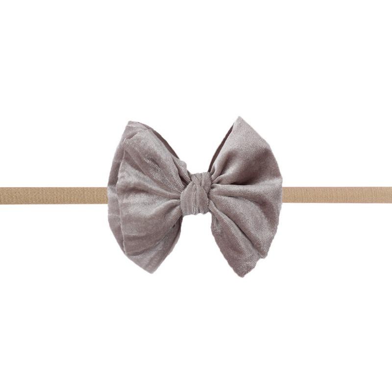 New baby golden velvet bow headband, baby girl does not hurt the skin hair accessories headband Babyhairband