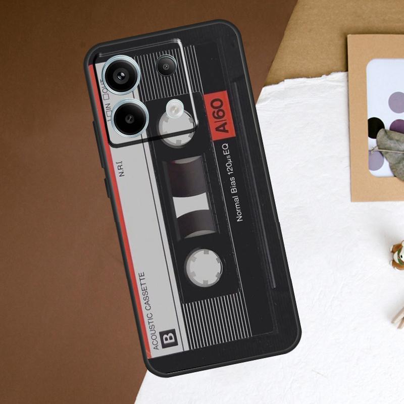 Old Cassette Tape Case For Redmi Note 13 Pro Plus 9 10 11 12 Pro 9S 10S 11S 12S Cover For Redmi 12 C 10C 13C