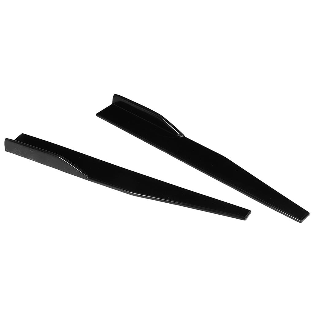 29.3in Car Side Skirt Rocker Splitters Universal AntiScratch Protector Glossy Black Modified Parts