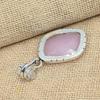 Pink Chalcedony Precious Gemstone 925 Sterling Silver Handmade Unique Pendant Jewelry