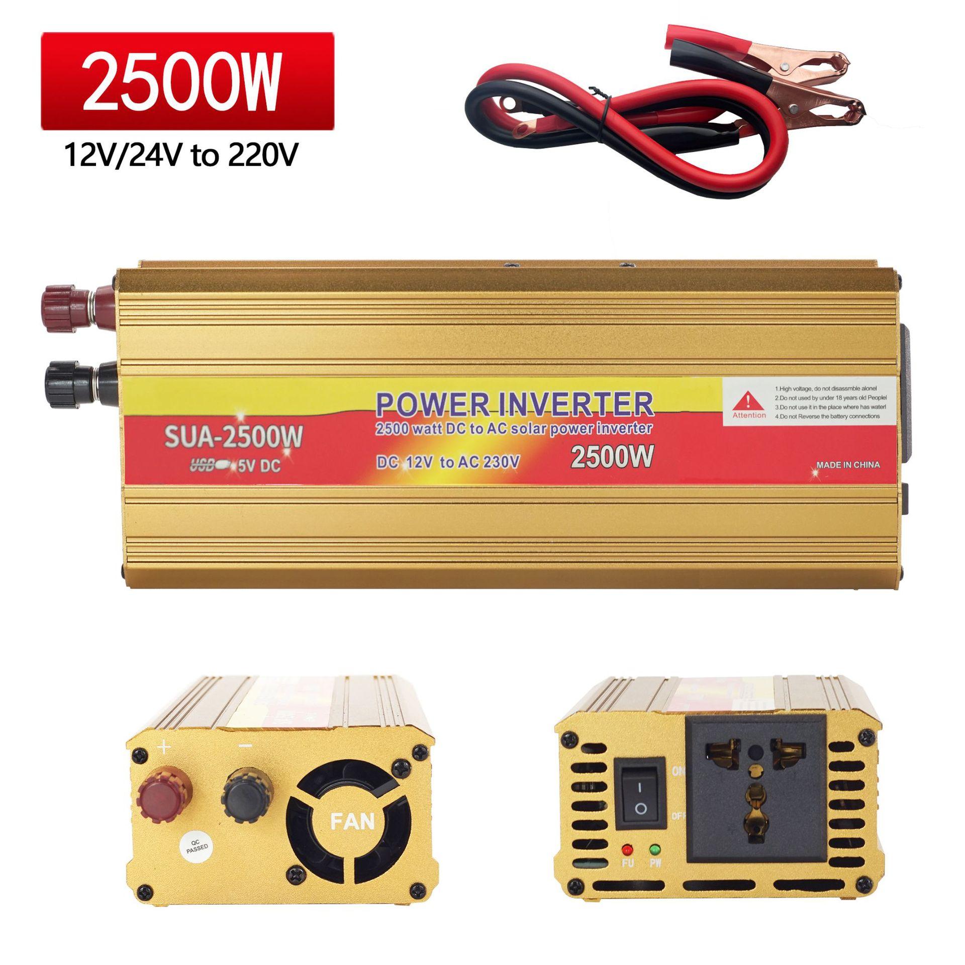 

Инвертор бытовой грузовик 12 В в 220 В преобразователь мощности преобразователь усилитель солнечной энергии 24v-SUA900W/2500W