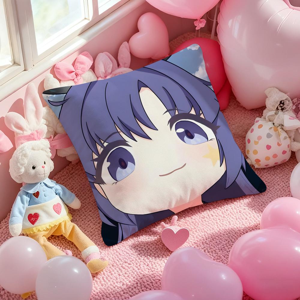 Anime Blue Archive Kawaii Girl Cushion Cover Pattern Printed Pillowcase for Living Room Sofa Cushion Cover & Bedroom Decor