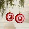 2Pcs Donut Xmas Tree Hanging Exquisite Christmas Santa Claus Pendant  New Year