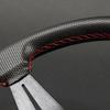 Steering Wheel 35mm N Punched PVC with Red Stitching (N35P)