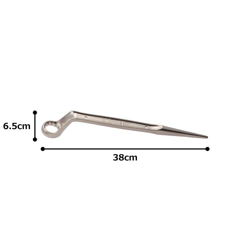 TONE 30mm Wide Open End Wrench with Shear Torsion SMN-30M (for Bolts)