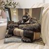1pc, Modern Style Gorilla Fur Sofa Pillow Cover, 45.72X45.72 Cm, Gorilla Design, Zipper Closure, Single-Sided Print, Pillow Insert Not Included, Polye