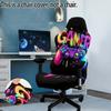 Fashion Print Gaming Seat Cover Backrest Cover Anti Dirty Protector Stretch Sports Computer Chair Cover Office Home Decoration