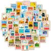 50 World Landmark Graffiti Stickers for Laptops, Bicycles & Cars